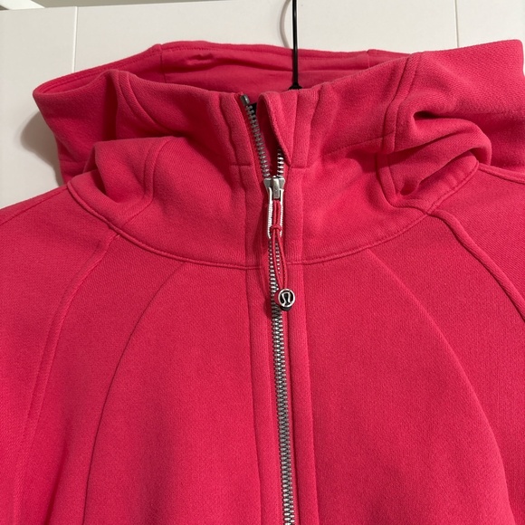 Lululemon Full Zip Cropped Scuba Hoodie Sweatshirt Pink size 4 - Picture 2 of 6